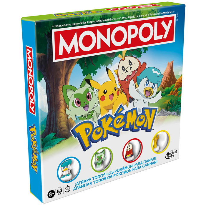 MONOPOLY Jeu de Société POKEMON G0716 Hasbro - Édition Portugaise et Espagnole - À partir de 8 ans