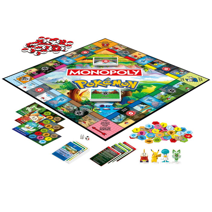 MONOPOLY Jeu de Société POKEMON G0716 Hasbro - Édition Portugaise et Espagnole - À partir de 8 ans