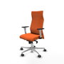 Piqueras Y Crespo Fauteuil de Direction Albacete Orange avec Mécanisme Synchro et Base Aluminium