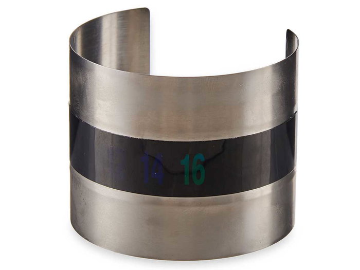 Kinvara Thermomètre à vin en acier inoxydable noir et argenté 6x3,7x6 cm (Set de 24)