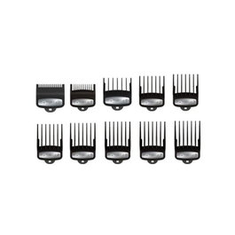 Wahl - Lot de 10 peines premium pour tondeuse - O/2 (1,5mm) à 8 (25mm) - Avec clip métal et peigne en verre minéral