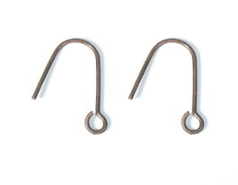 Innspiro Boucles d'oreilles métalliques crochet hippie ouvert doré vieilli