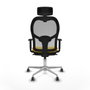 Piqueras y Crespo Chaise de Bureau avec Appui-tête 1D086G2 Jaune