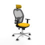 Piqueras y Crespo Chaise de Bureau avec Appui-tête 1D086G2 Jaune
