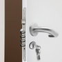 Micel CR07 Serrure à larder avec chant arrondi, acier nickel satiné, 50/85 mm, L15