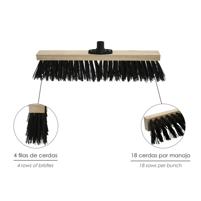 WOLFPACK LINEA PROFESIONAL Cepillo Barrendero Industrial Fibra Gruesa 50 cm WOLFPACK LINEA PROFESIONAL Cepillo Barrendero Industrial Fibra Gruesa 50 cm