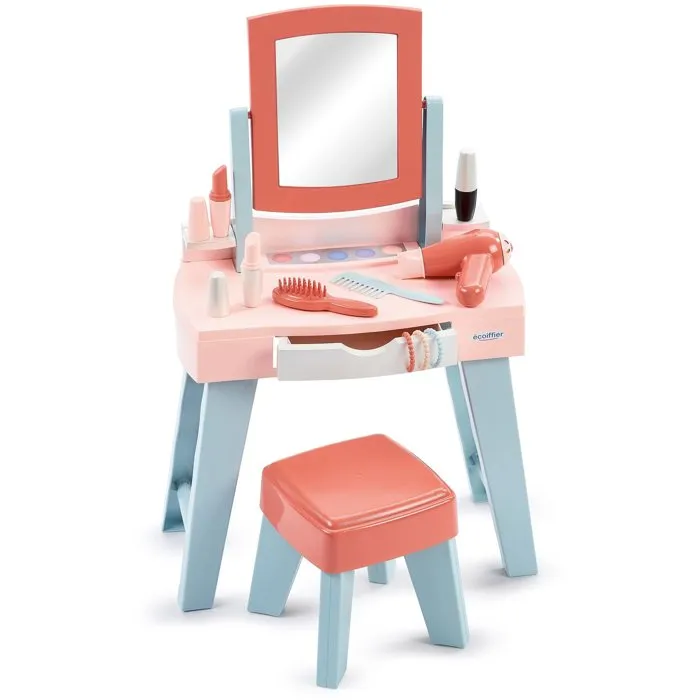 Ecoiffier Coiffeuse d'imitation pour fille et garçon - Ma première coiffeuse - 11 accessoires dont maquillage, sèche-cheveux, peigne - Jouet enfant 12 à 36 mois Ecoiffier Coiffeuse d'imitation pour fille et garçon - Ma première coiffeuse - 11 accessoires dont maquillage, sèche-cheveux, peigne - Jouet enfant 12 à 36 mois
