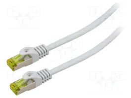 Lanberg Cordon de raccordement Cat 6A S/FTP 0,5 m gris