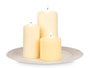 Giftdecor Porte-bougies Cercles Blanc Vieilli 33 x 33 x 3 cm Plastique (Set de 24)
