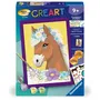 Ravensburger 25906 - Kit de Peinture par Numéros CreArt Kids, Tableau Cheval Fleuri 18x24 cm, Avec Cadre, à Partir de 7 Ans, Numéro d'Art