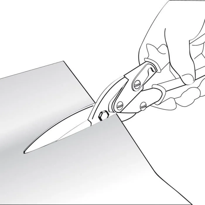 Fartools - Pince coupante pour tôle en acier noir, 250 mm, sans protection électrique