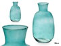 GIFTDECOR Vase en verre turquoise avec col 36cm