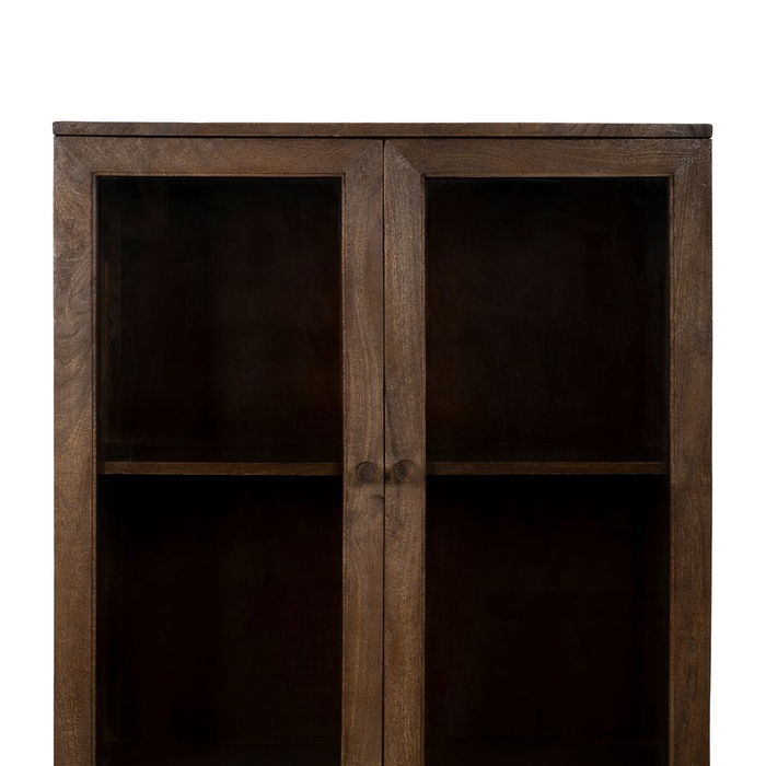 Présentoir Marron Verre Bois de manguier 80 x 40 x 140 cm