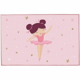 Fun House Tapis Danseuse Ballerine Rose 120 x 80 cm