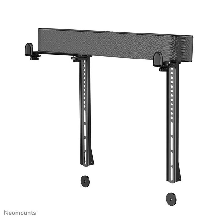 Neomounts AWL29-650BL1 Support Universel pour Barre de Visioconférence/Soundbar, Réglable en Profondeur (7.7-21.5 cm) et Hauteur, Compatible Logitech Rally Bar - Noir
