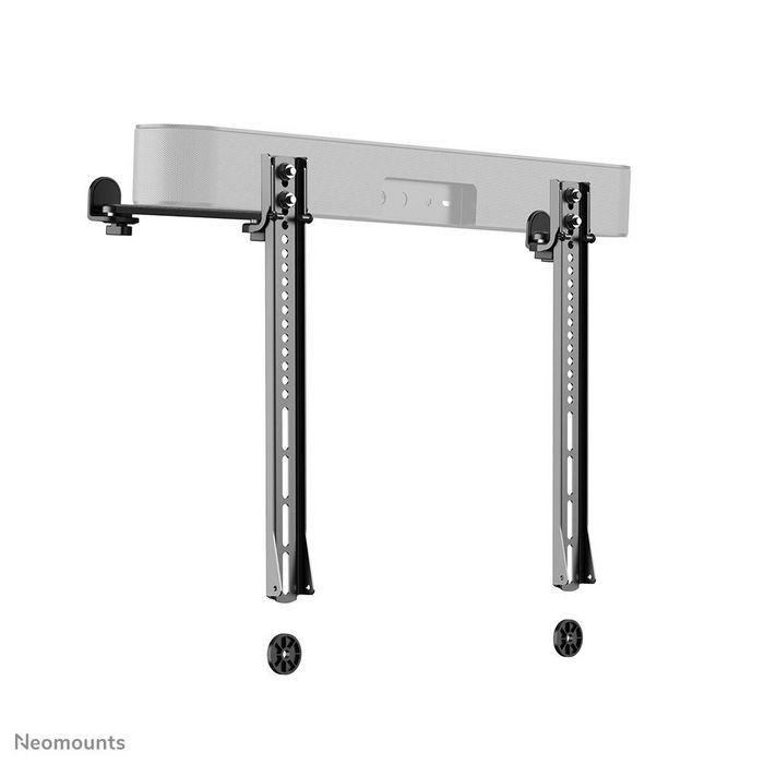 Neomounts AWL29-650BL1 Support Universel pour Barre de Visioconférence/Soundbar, Réglable en Profondeur (7.7-21.5 cm) et Hauteur, Compatible Logitech Rally Bar - Noir
