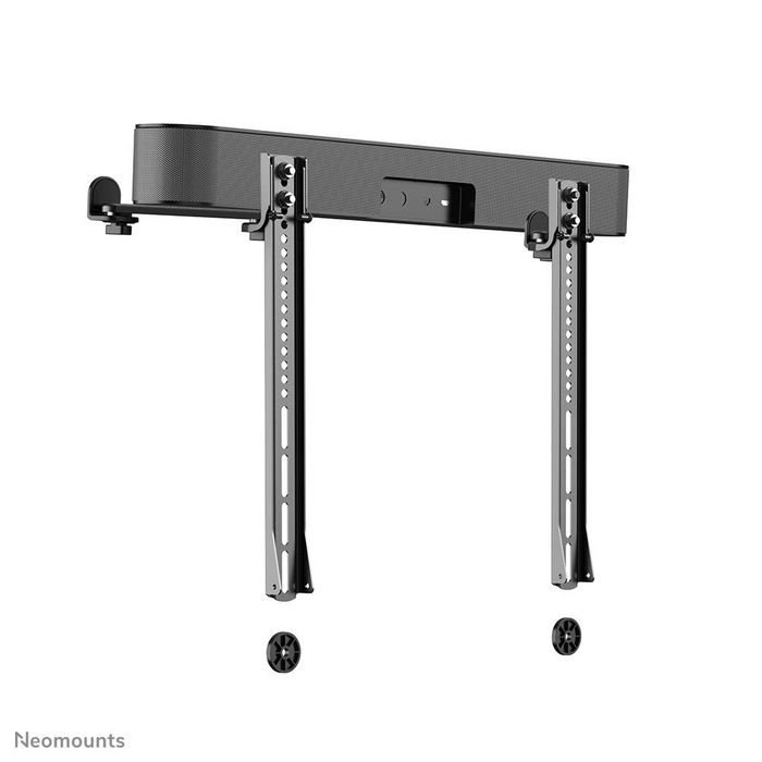 Neomounts AWL29-650BL1 Support Universel pour Barre de Visioconférence/Soundbar, Réglable en Profondeur (7.7-21.5 cm) et Hauteur, Compatible Logitech Rally Bar - Noir