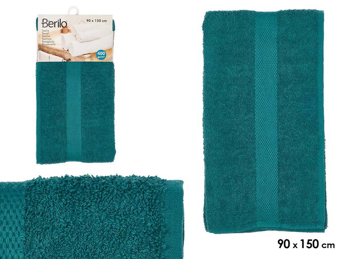 Berilo Serviette Unie 90x150 cm Bleu Pétrole (Set de 12) Berilo Serviette Unie 90x150 cm Bleu Pétrole (Set de 12)