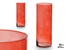 GIFTDECOR Vase Cylindre en Verre Teja 15cm x 40cm
