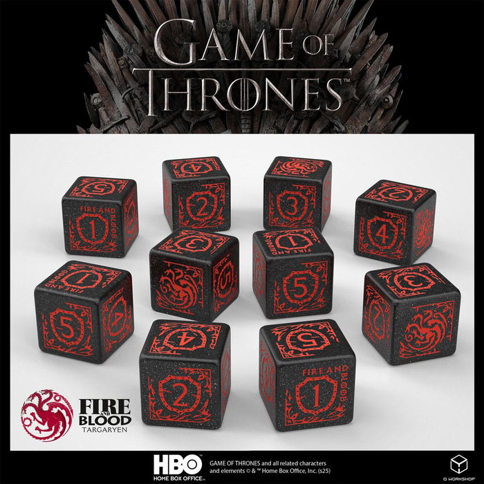 Game of Thrones pack dés Targaryen 10xD6 (10) Game of Thrones pack dés Targaryen 10xD6 (10)