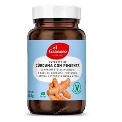 EL GRANERO Extrait de curcuma et poivre noir 60 capsules EL GRANERO Extrait de curcuma et poivre noir 60 capsules