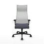 Piqueras y Crespo Albacete Chaise de Bureau Gris foncé et Blanc