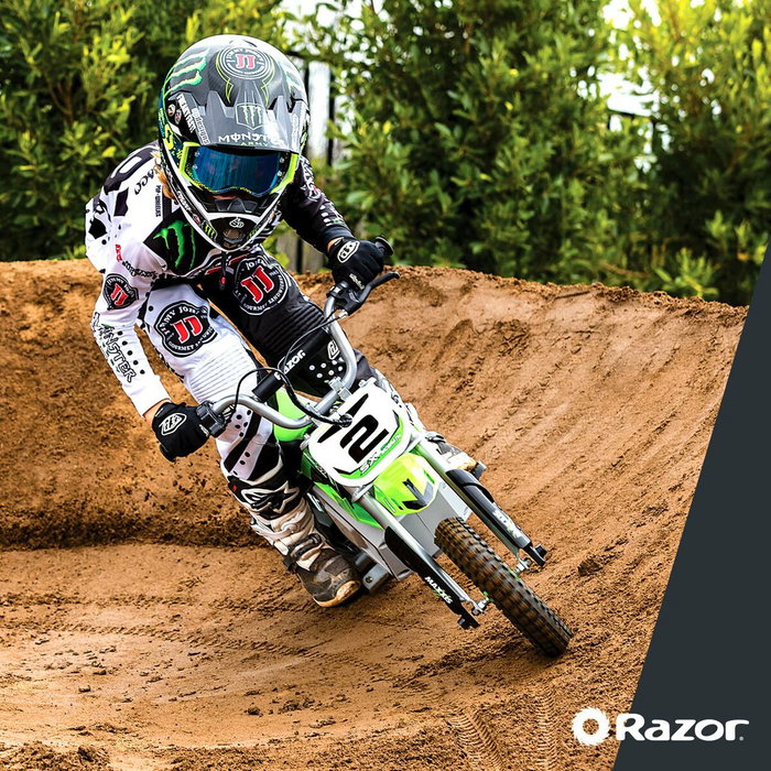 Razor Scooter électrique pour Enfants Dirt Rocket SX350 McGrath Blanc Noir Vert Gris