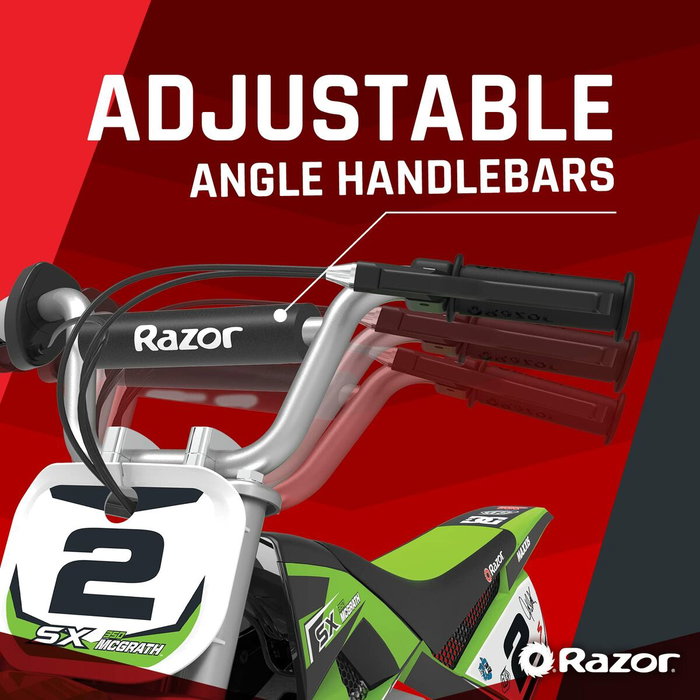 Razor Scooter électrique pour Enfants Dirt Rocket SX350 McGrath Blanc Noir Vert Gris