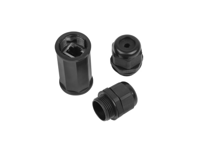 LANBERG Adaptateur RJ45 Femelle - Femelle, Cat5e/Cat6, IP67 Noir