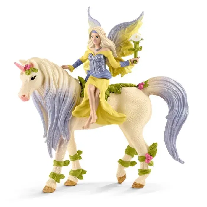 Schleich 70565 BAYALA - Fée Sera avec figurine licorne fleurie, sirène magique, coffret de jouets féeriques pour filles et garçons dès 5 ans Schleich 70565 BAYALA - Fée Sera avec figurine licorne fleurie, sirène magique, coffret de jouets féeriques pour filles et garçons dès 5 ans