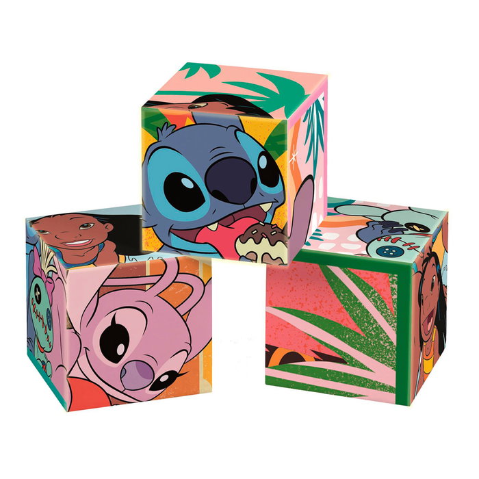 Clementoni - Jeu de 6 Cubos Stitch 40905 - Puzzle de Cubes avec 6 Images Disney - À Partir de 2 Ans