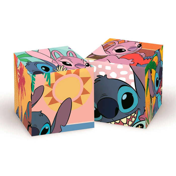 Clementoni - Jeu de 6 Cubos Stitch 40905 - Puzzle de Cubes avec 6 Images Disney - À Partir de 2 Ans