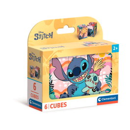 Clementoni - Jeu de 6 Cubos Stitch 40905 - Puzzle de Cubes avec 6 Images Disney - À Partir de 2 Ans