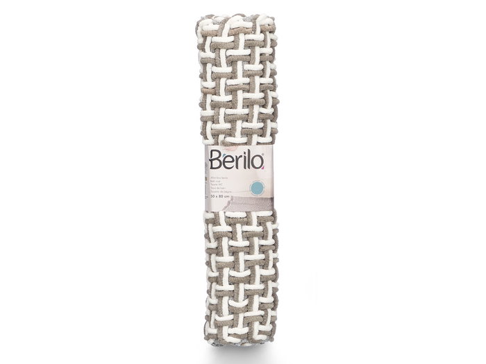 Berilo Tapis de bain gris 50x80 cm en polyester et coton (Set de 24) Berilo Tapis de bain gris 50x80 cm en polyester et coton (Set de 24)