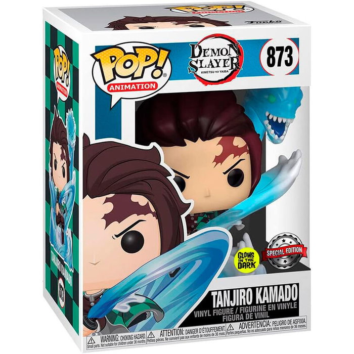 FUNKO Figurine POP Demon Slayer Kimetsu no Yaiba Tanjiro Kamado Exclusive - Figurine en vinyle de 9 cm dans sa boîte cadeau FUNKO Figurine POP Demon Slayer Kimetsu no Yaiba Tanjiro Kamado Exclusive - Figurine en vinyle de 9 cm dans sa boîte cadeau