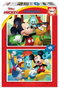 Educa 2x48 Puzzle Mickey Mouse Fun House - 96 Pièces, Âge 4-6 ans, Langues Espagnol et Anglais