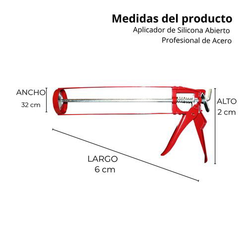 Burcasa Applicateur de silicone ouvert Burcasa Applicateur de silicone ouvert