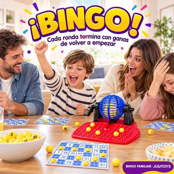 Jugatoys - enfamilia Jeu de Bingo 90 boules et 48 cartons