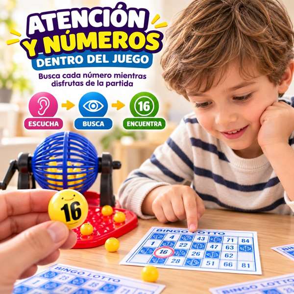 Jugatoys - enfamilia Jeu de Bingo 90 boules et 48 cartons