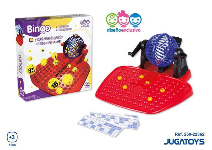 Jugatoys - enfamilia Jeu de Bingo 90 boules et 48 cartons
