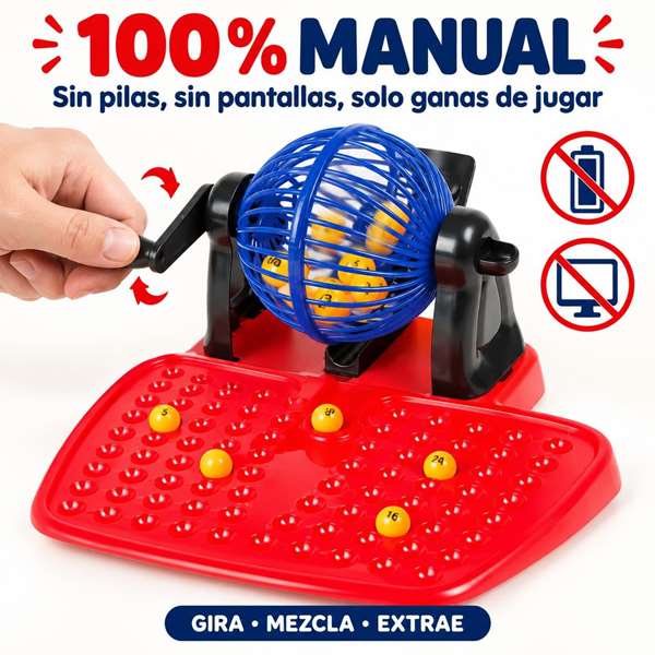 Jugatoys - enfamilia Jeu de Bingo 90 boules et 48 cartons