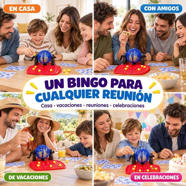 Jugatoys - enfamilia Jeu de Bingo 90 boules et 48 cartons