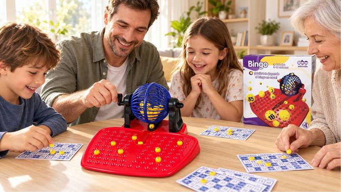 Jugatoys - enfamilia Jeu de Bingo 90 boules et 48 cartons