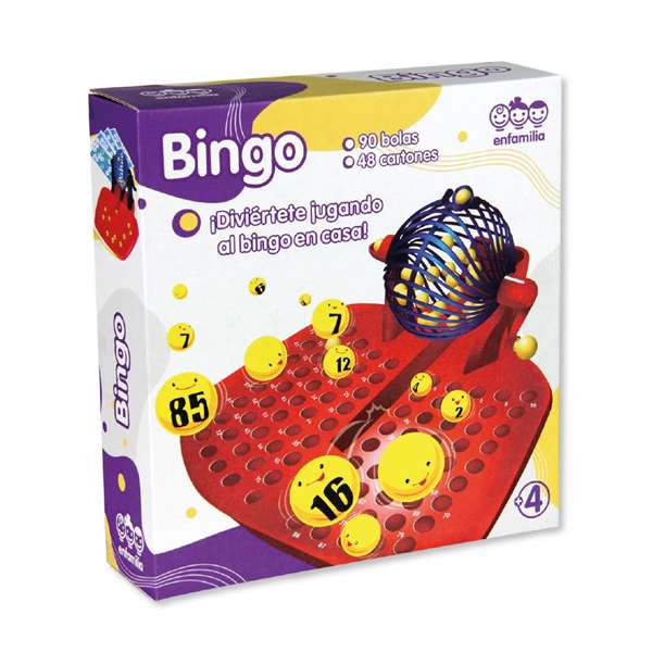 Jugatoys - enfamilia Jeu de Bingo 90 boules et 48 cartons