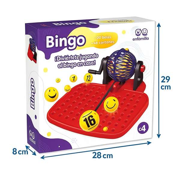 Jugatoys - enfamilia Jeu de Bingo 90 boules et 48 cartons