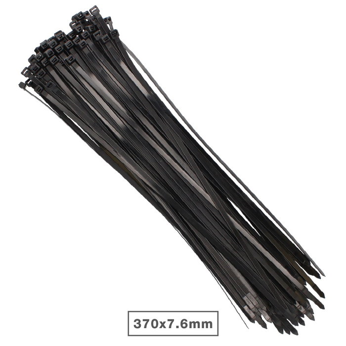 Hantums Sachet de 100 colliers de serrage en nylon 370x7,6mm Noir Hantums Sachet de 100 colliers de serrage en nylon 370x7,6mm Noir