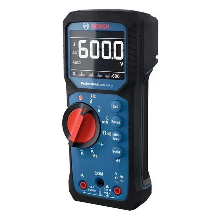 Bosch GDM 600-15 Multimètre numérique IP65 AC/DC 600V 10A avec écran inversé