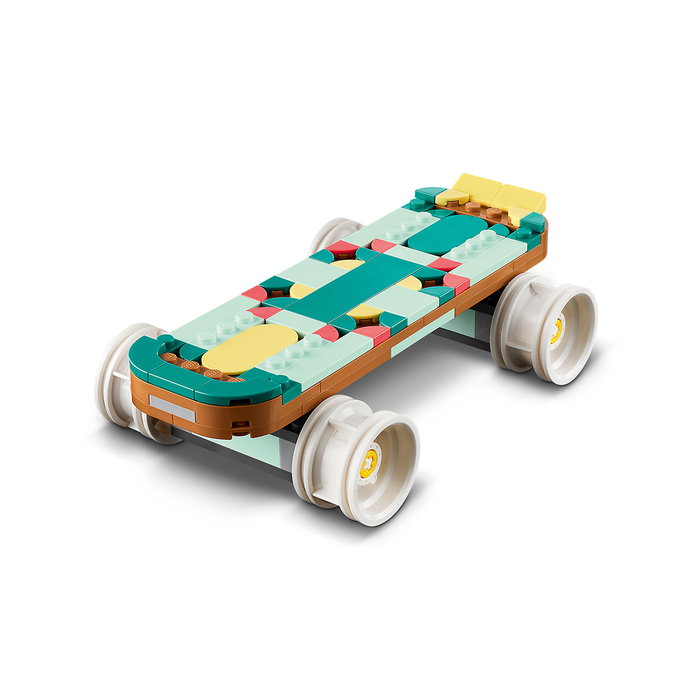 LEGO 31148 Creator 3-en-1 Les Patins à Roulettes Rétro, Multicolore