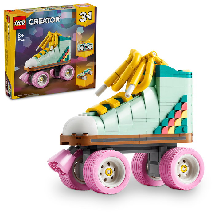 LEGO 31148 Creator 3-en-1 Les Patins à Roulettes Rétro, Multicolore