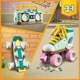 LEGO 31148 Creator 3 en 1 - Patins à Roulettes Rétro, Jouet de Construction avec Mini Skateboard et Boombox, Décoration Années 80-90